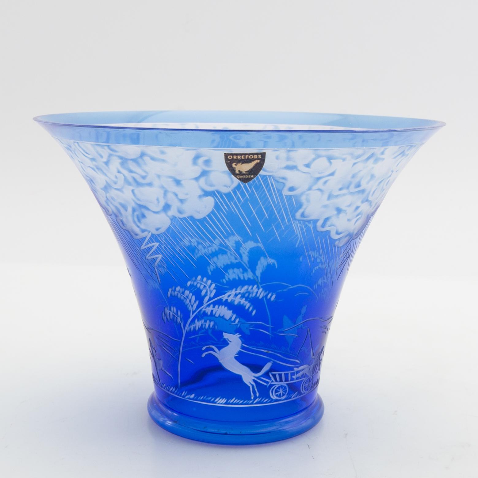 Edward Hald, a 'Åskvädret', Orrefors, 1966.