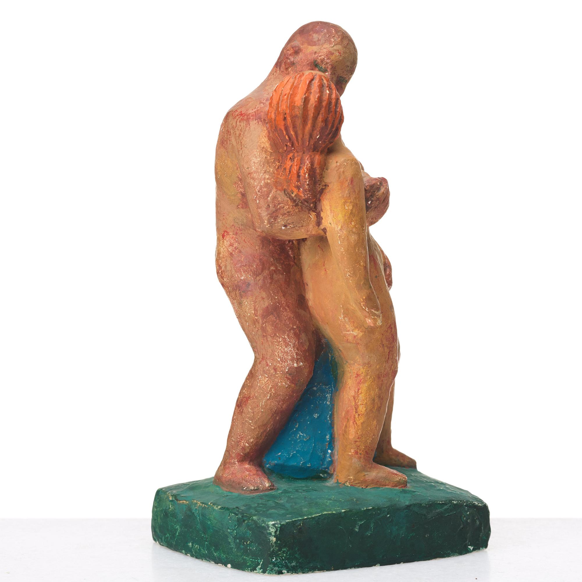 BROR HJORTH, sculpture, painted plaster, signed, numbered 1/10 and dated 1965.