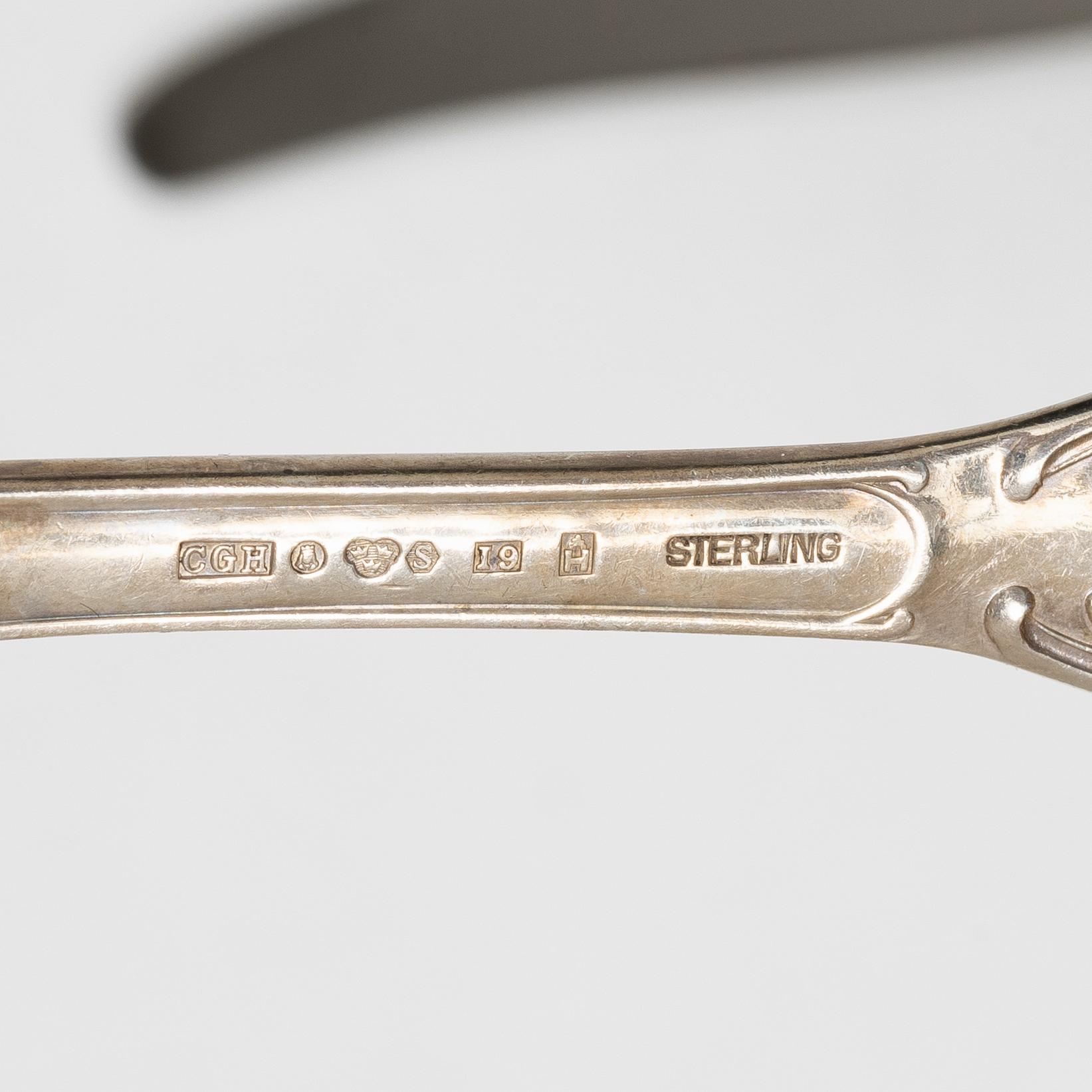 A Swedish silver cutlery set, "Prince Albert", GAB and CG Hallberg, Stockholm and Eskilstuna, 1950s-70s (66 pieces).