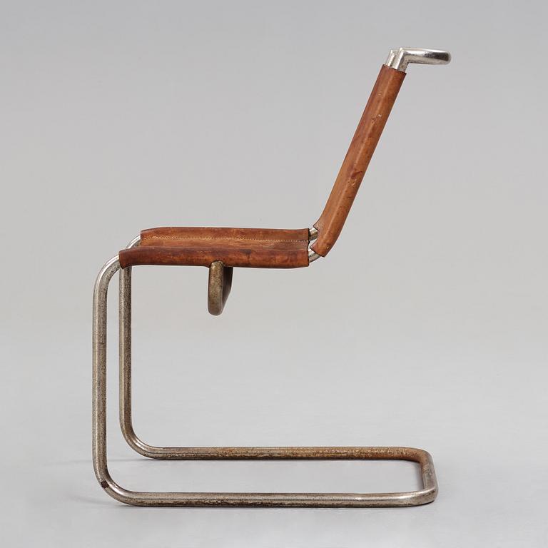 Sven Markelius, a chair executed by AB Stockholms Nya Järnsängsfabrik for the 1930 Stockholm Exhibition.