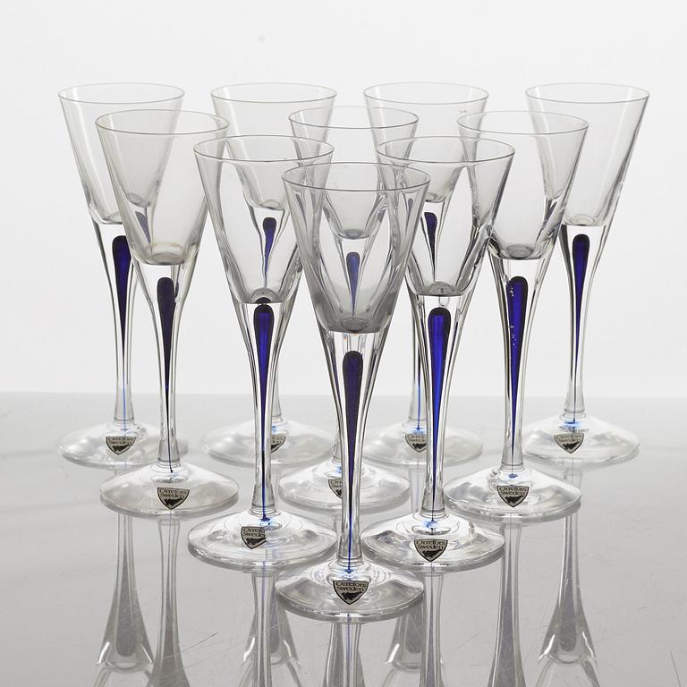 Erika Lagerbielke, a 21-piece glass service, 'Intermezzo', Orrefors.