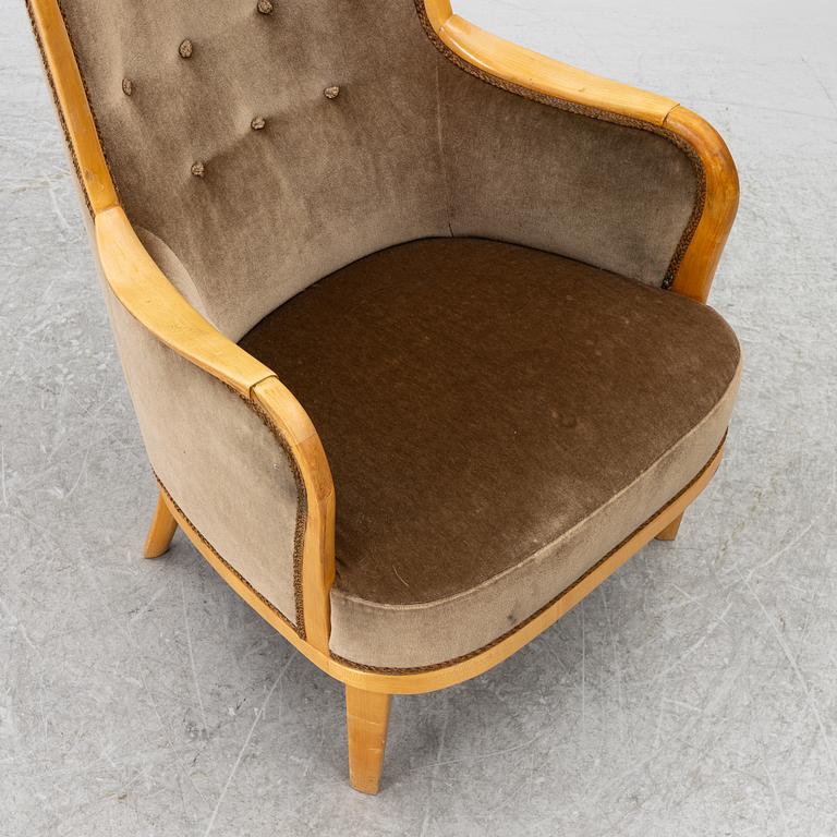 Carl Malmsten, armchair, 'Advokaten', second half of the 20th century.