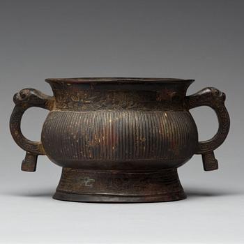 A bronze censer, Ming dynasty (1368-1644).