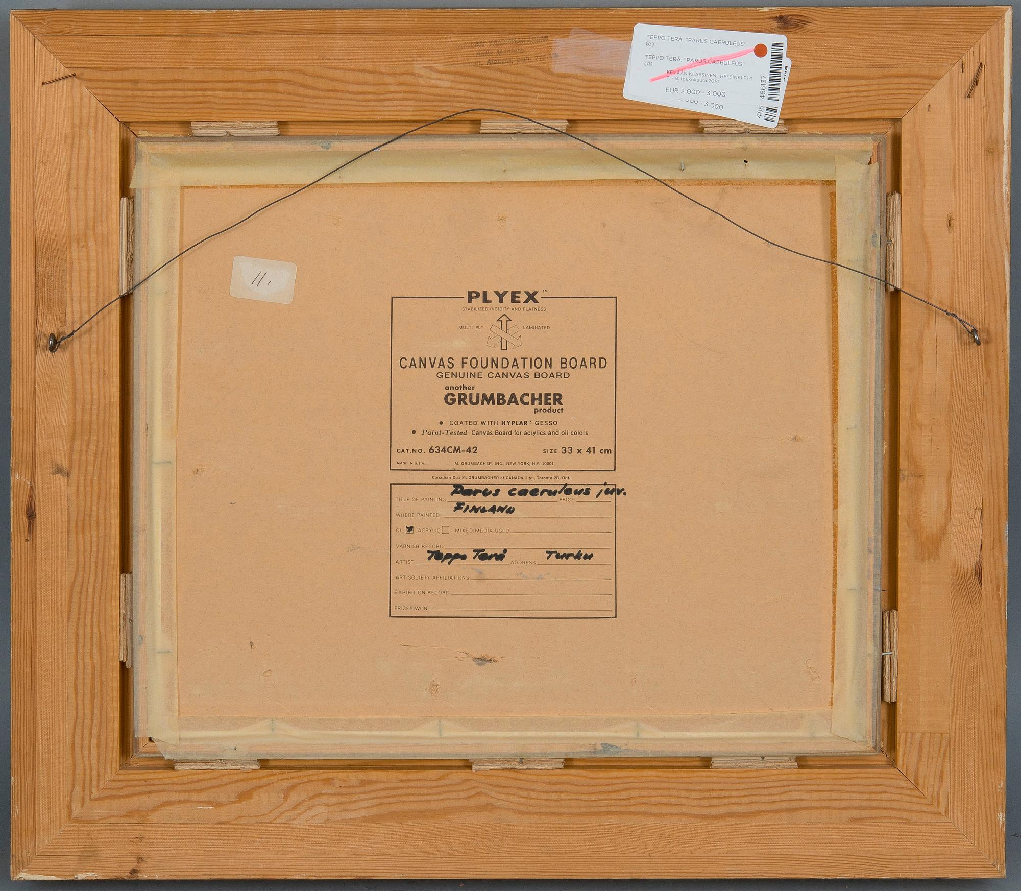 Teppo Terä, "PARUS CAERULEUS".