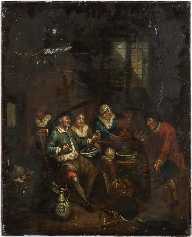 GILLIS VAN TILBURG II, Hans efterföljd, Olja på duk, ej signerad.