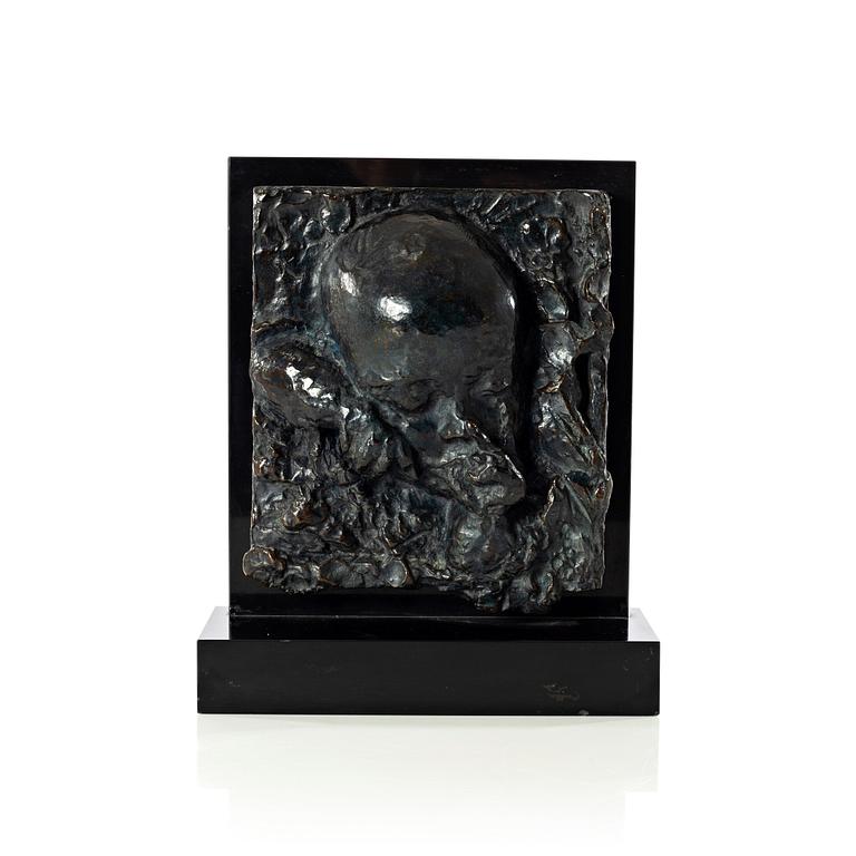 Gudmar Olovson, relief/skulptur. Signerad. Numrerad. Gjutarstämpel. Brons, total höjd 29 cm, längd 24 cm.