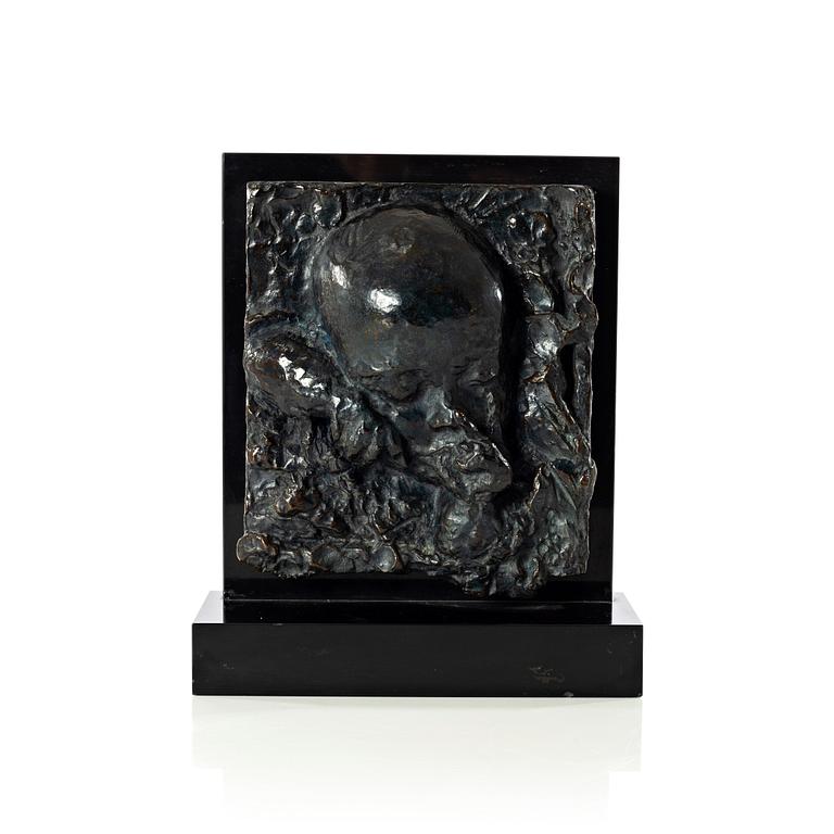 Gudmar Olovson, relief/sculpture. Signed. Numbered. Foundry mark. Bronze, total height 29 cm, length 24 cm.