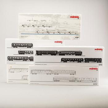 Märklin, 5 wagon sets, 42724, 42762, 42757, 4789 and 42765, H0.