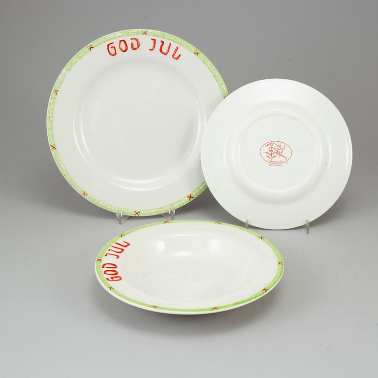 JULSERVIS, 42 delar, porslin, "God Jul", Gustavsberg.