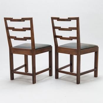 MIKKO S. NUPPONEN, a set of six 1930's 'Jukola' chairs for HMN Huonekaluliike Mikko Nupponen. Finland.