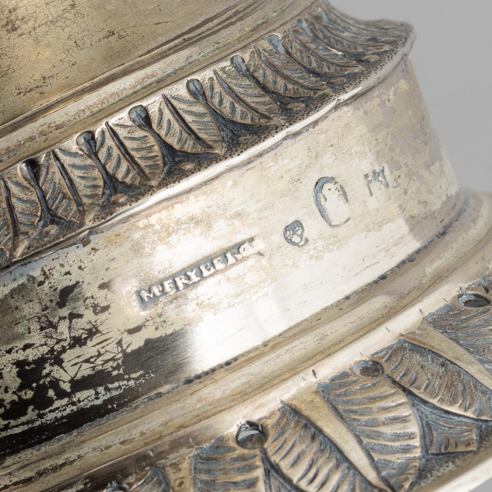 A Swedish silver sugar bowl with cover, marks of Magnus Fryberg, Jönköping 1830.