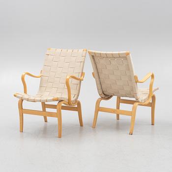 Bruno Mathsson, armchairs, 3 pcs, "Eva", Dux, late 20th century.