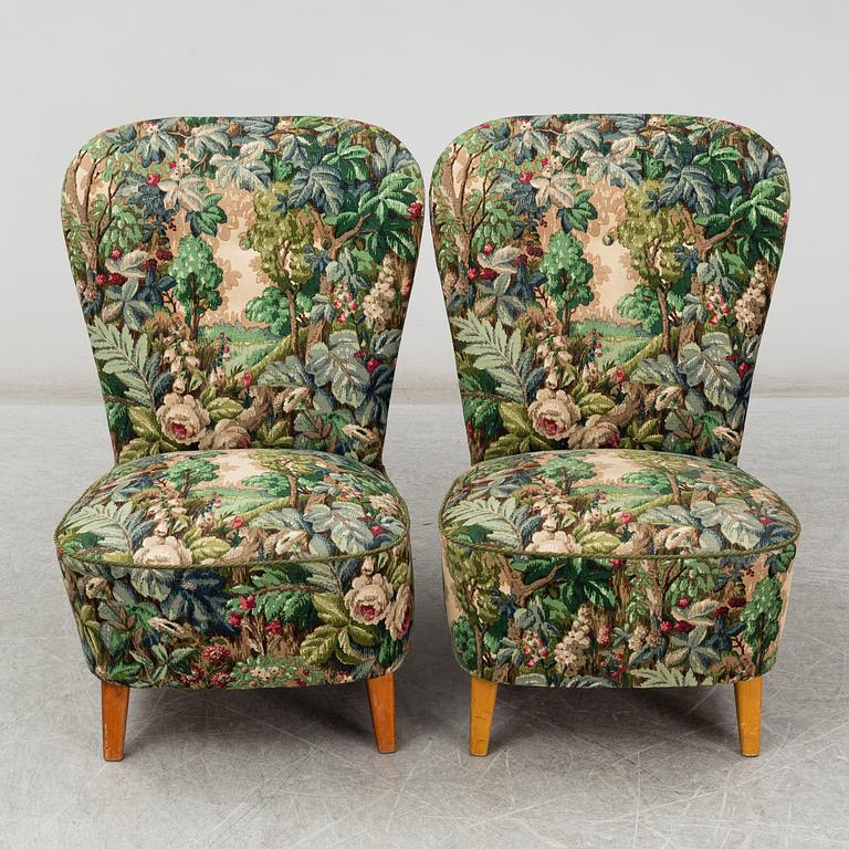 A pair of 1930s-40s easy chairs.