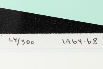 Olle Baertling, färgserigrafi, signerad och daterad 1964-68, samt numrerad 24/300.