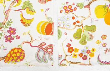 Josef Frank, a pir of curtains, 'Vegetable Tree', Svenskt Tenn.