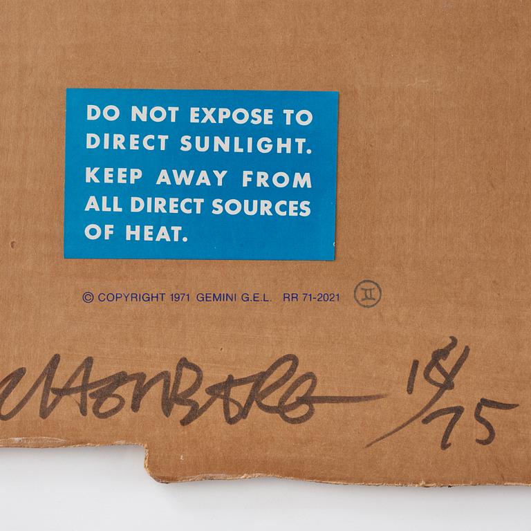 Robert Rauschenberg, Cardbird VI from: "Cardbird series".