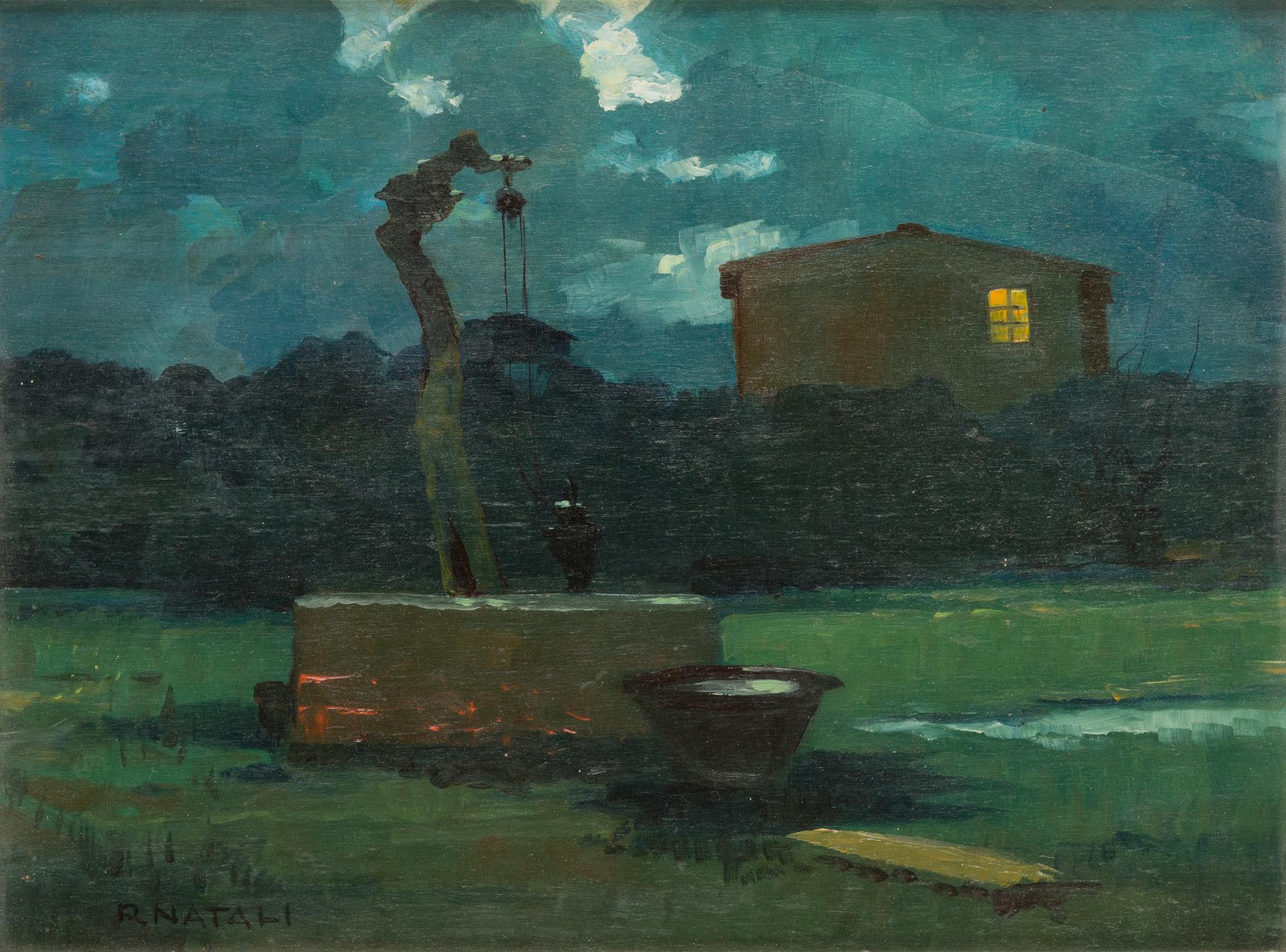 Renato Natali, oil on board, signed.