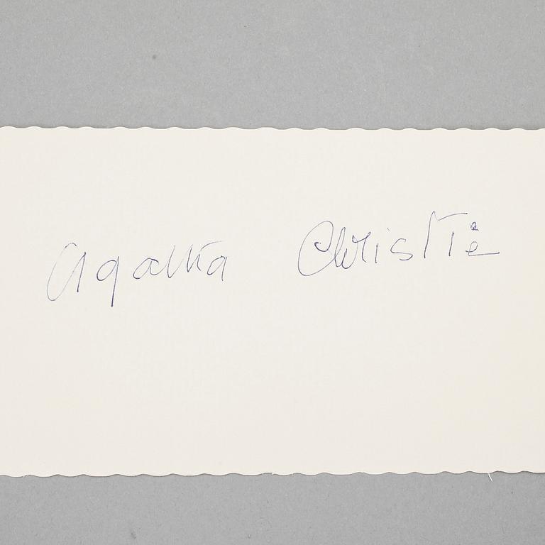 AUTOGRAFPARTI MED FÖRFATTARE, 33 st, bla Selma Lagerlöf, Tove Jansson, P.D. James, Agatha Christie,egenhändiga 1900-tal.