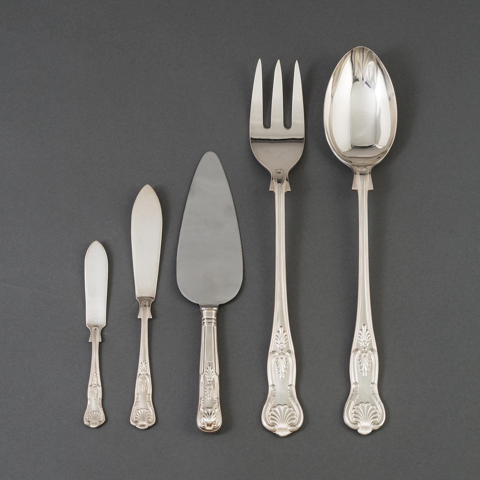 BESTICKSERVIS, 90 delar, nysilver, "Fransk Lilja", Sheffield, England.