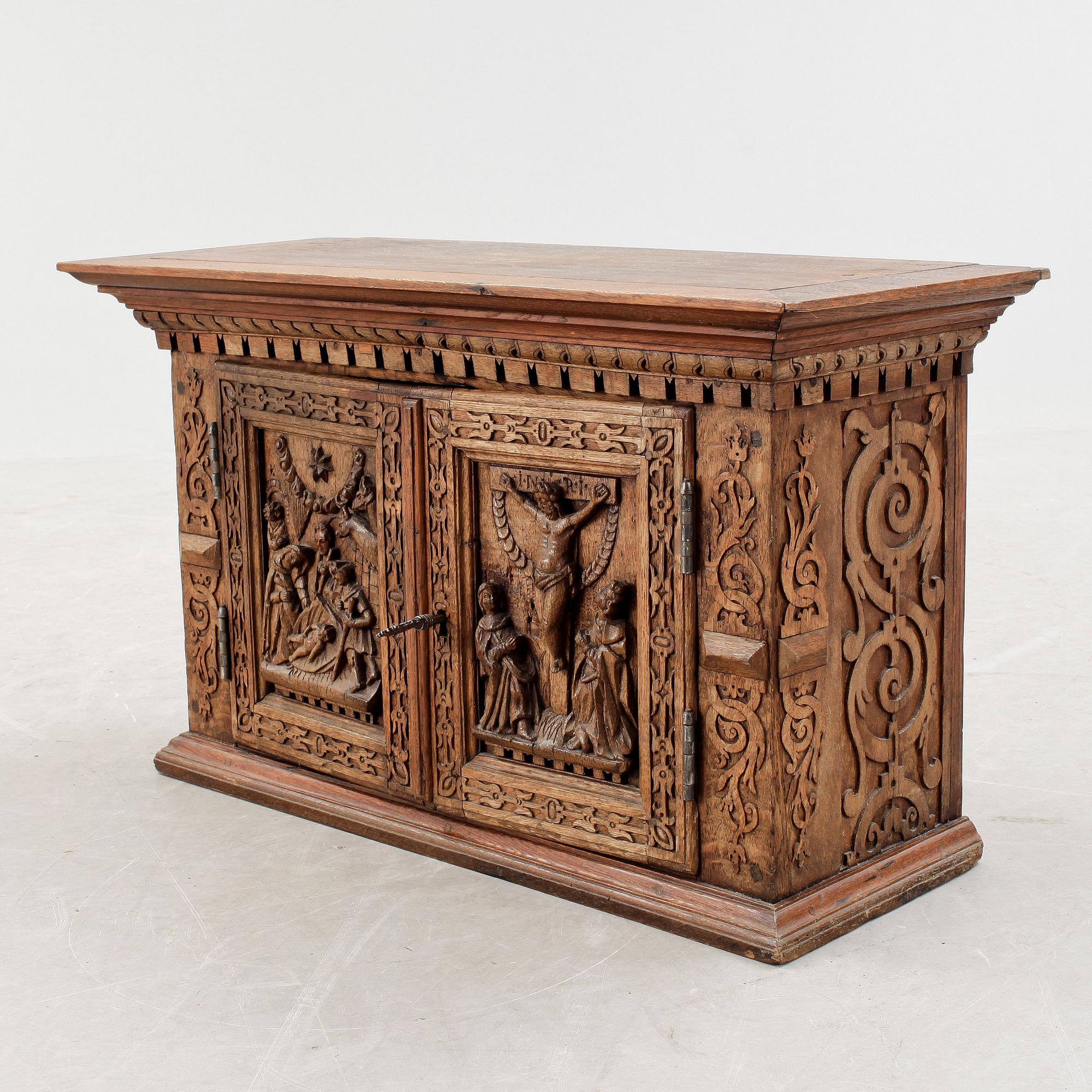 KABINETTSKÅP, barock, 1600/1700-tal.