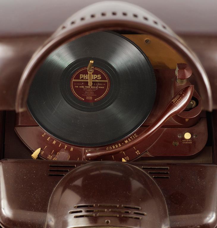 RADIOGRAMMOFON, Zenith, "Cobra Matic", 1940/50-tal.