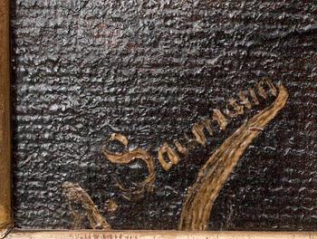 OKÄND KONSTNÄR, olja på duk, sign. A. Saumann.