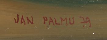 Jan Palmu, öljy levylle, signeerattu ja päivätty 1979.