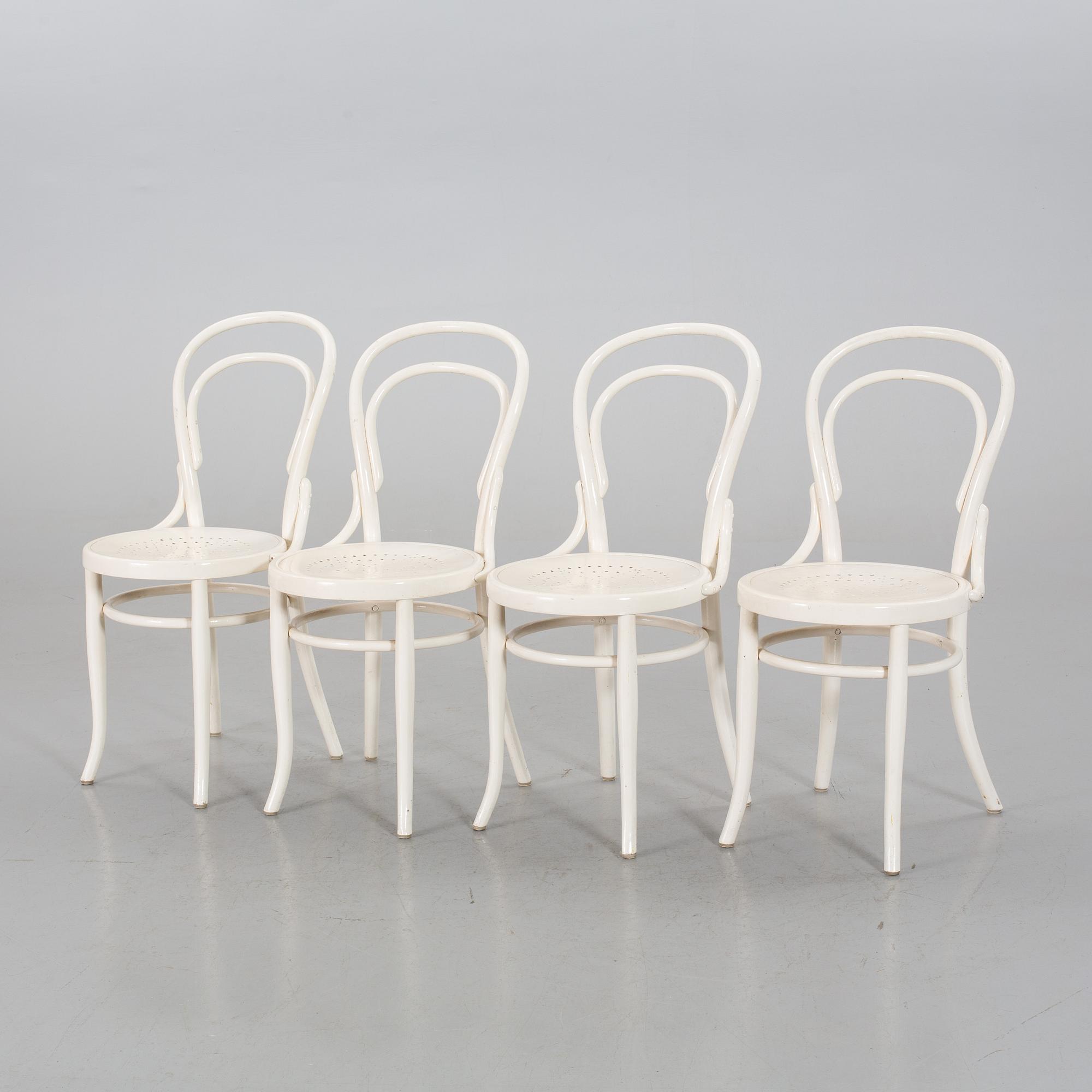 FOUR AUSRIAN FISCHEL BENtWOOD CHAIRS, late 19th or early 20th century.
