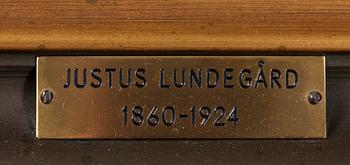 JUSTUS LUNDEGÅRD, olja på duk, osign, utförd 1905.