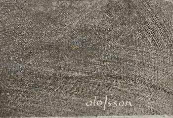 PIERRE OLOFSSON, tusch o vax på papper, sign.