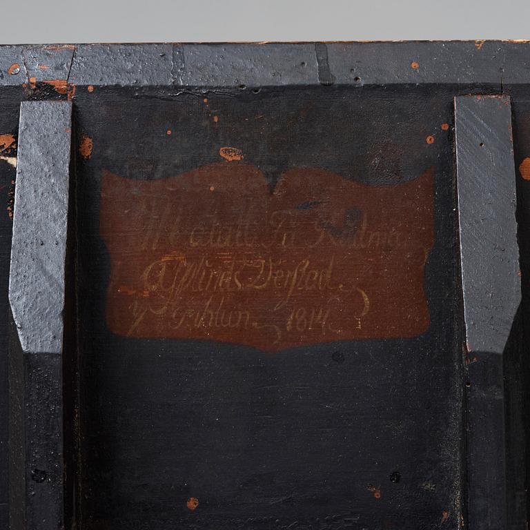 A Swedish tilt top table, from Nils Asplind's workshop signed and dated 1814.