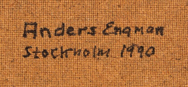 Anders Engman, olja på pannå signerad och daterad 1990.