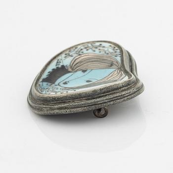 Ring and brooch, silver.