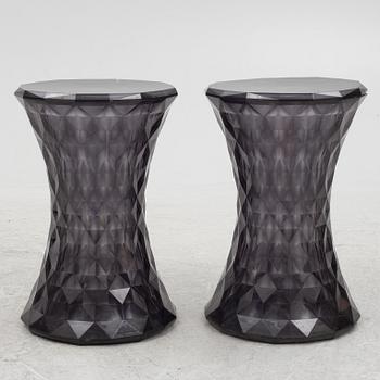 Marcel Wanders, pallar, ett par, "Stone", Kartell, samtida.