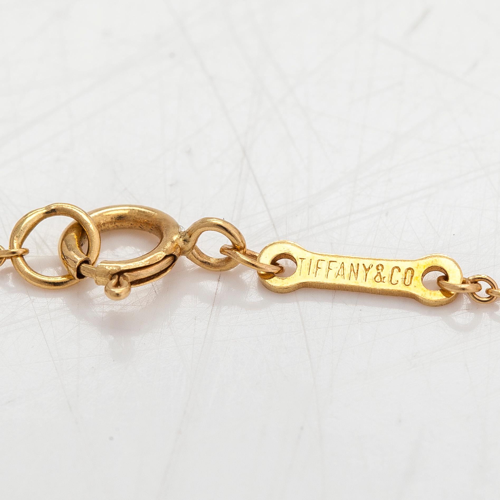Tiffany & Co, Elsa Peretti, halsband, "Bean", 18K guld.