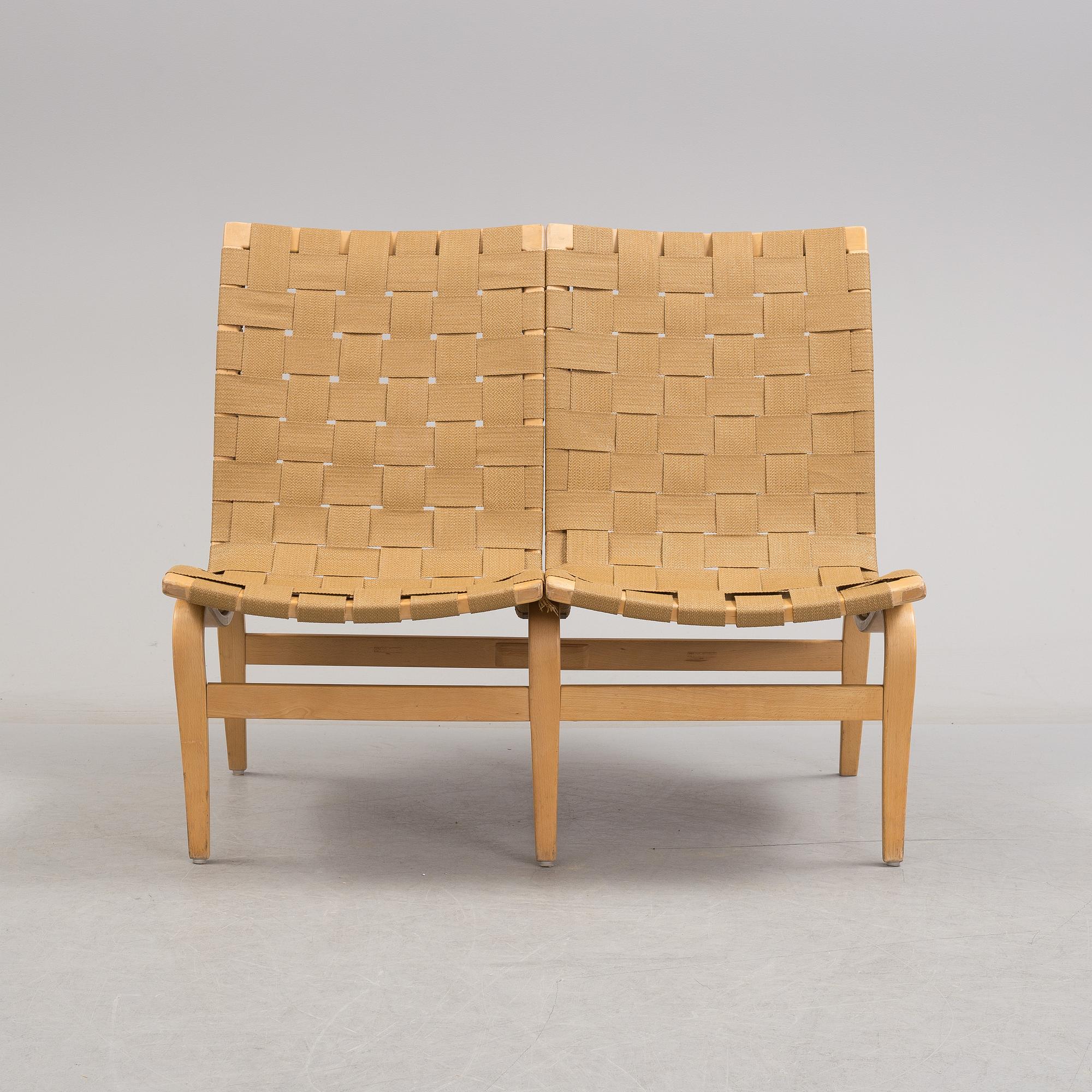 BRUNO MATHSSON, a 'Arbetsstolen' sofa from Firma Karl Mathsson, Värnamo.