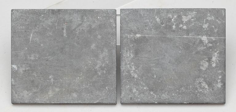 PLAKETTER, ett par, sten, pietra dura, Italien 1800-tal.