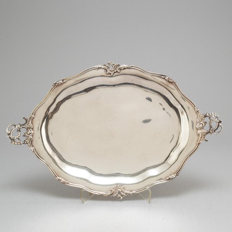 Gottfried Bartermann, fat/bricka, silver, Augsburg 1759-1761. Rokoko.