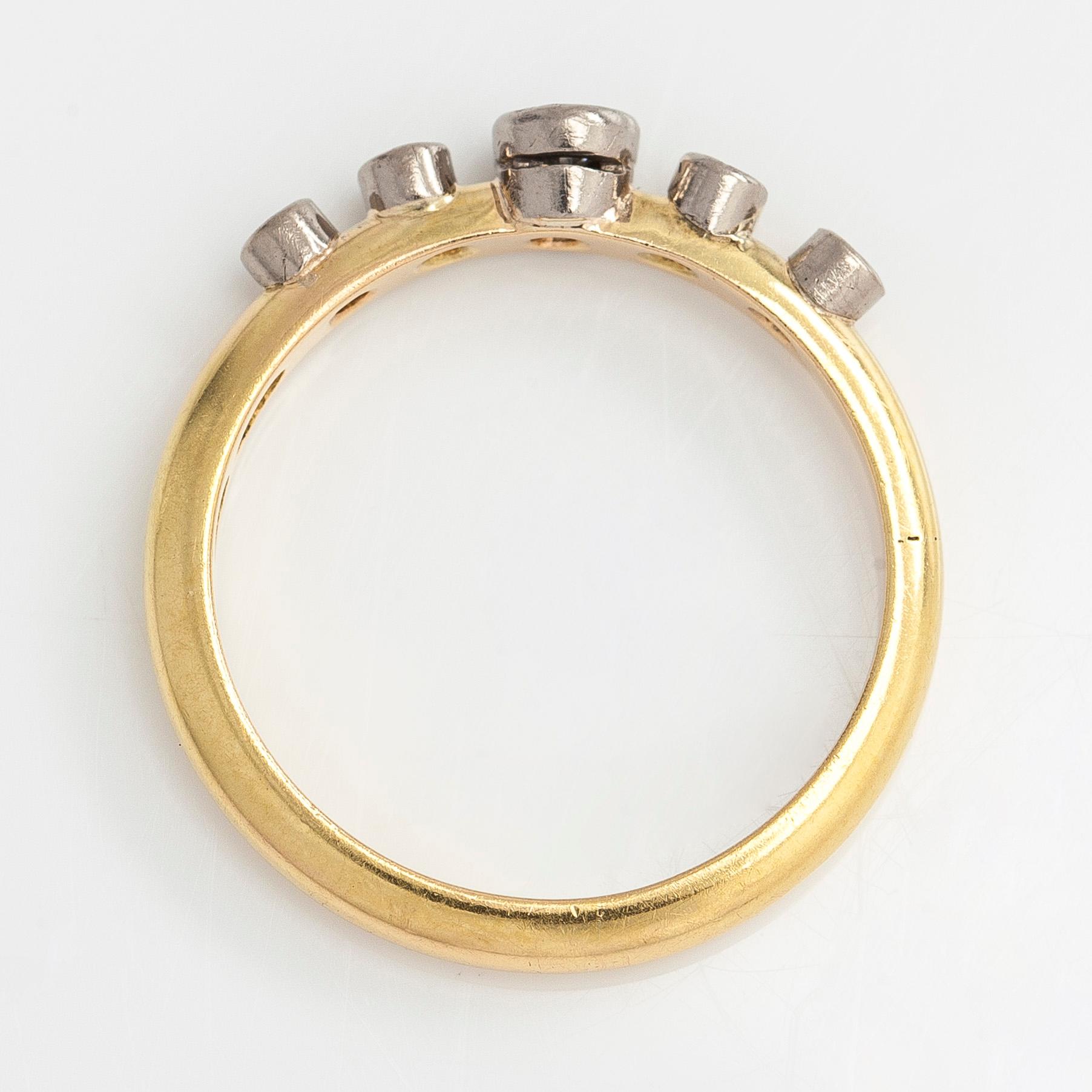 Ring, 18K gold with diamonds total approximately 0.20 ct, Westerback, Helsinki 1930.