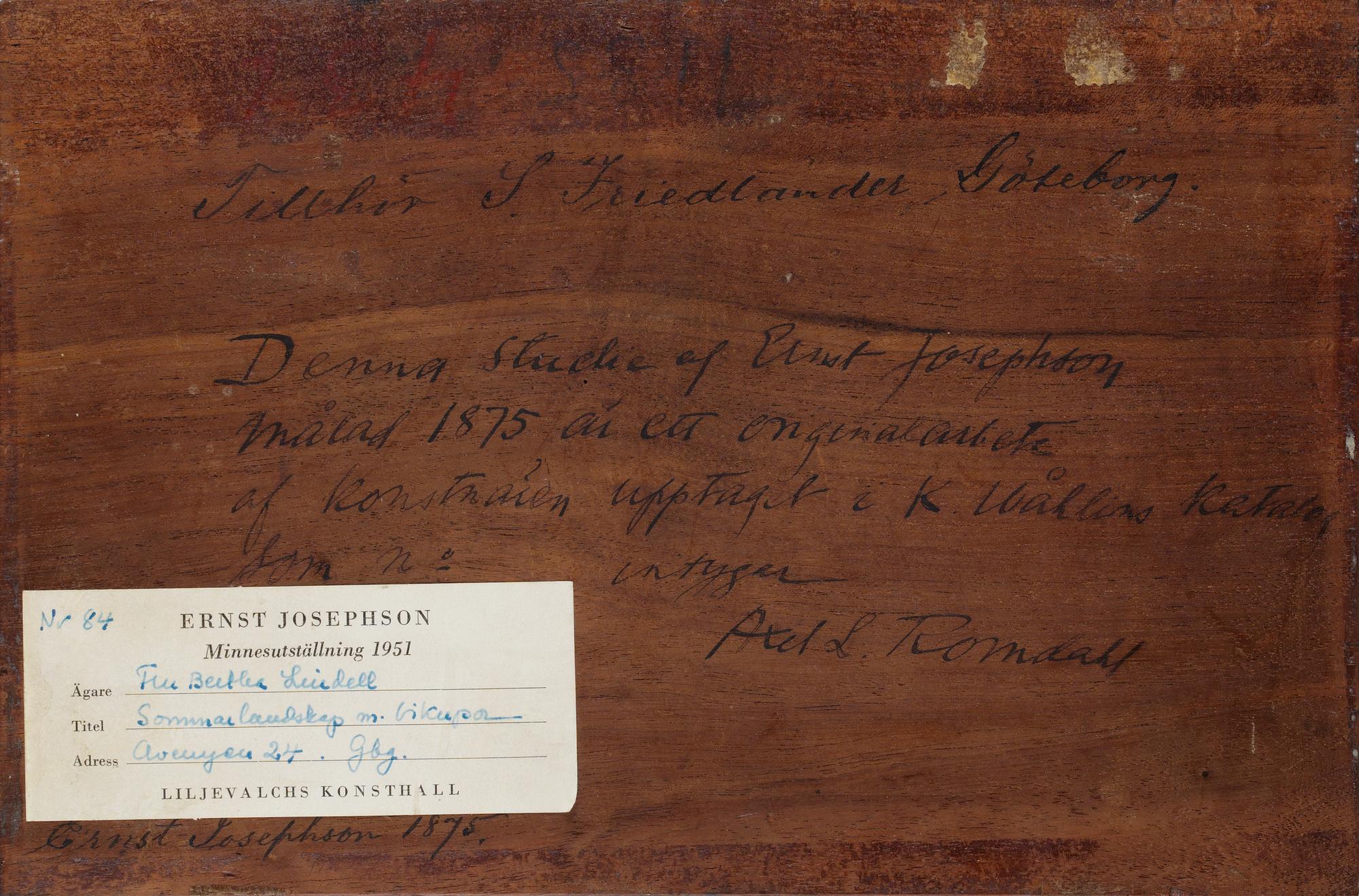 Ernst Josephson, "Sommarlandskap med bikupor".