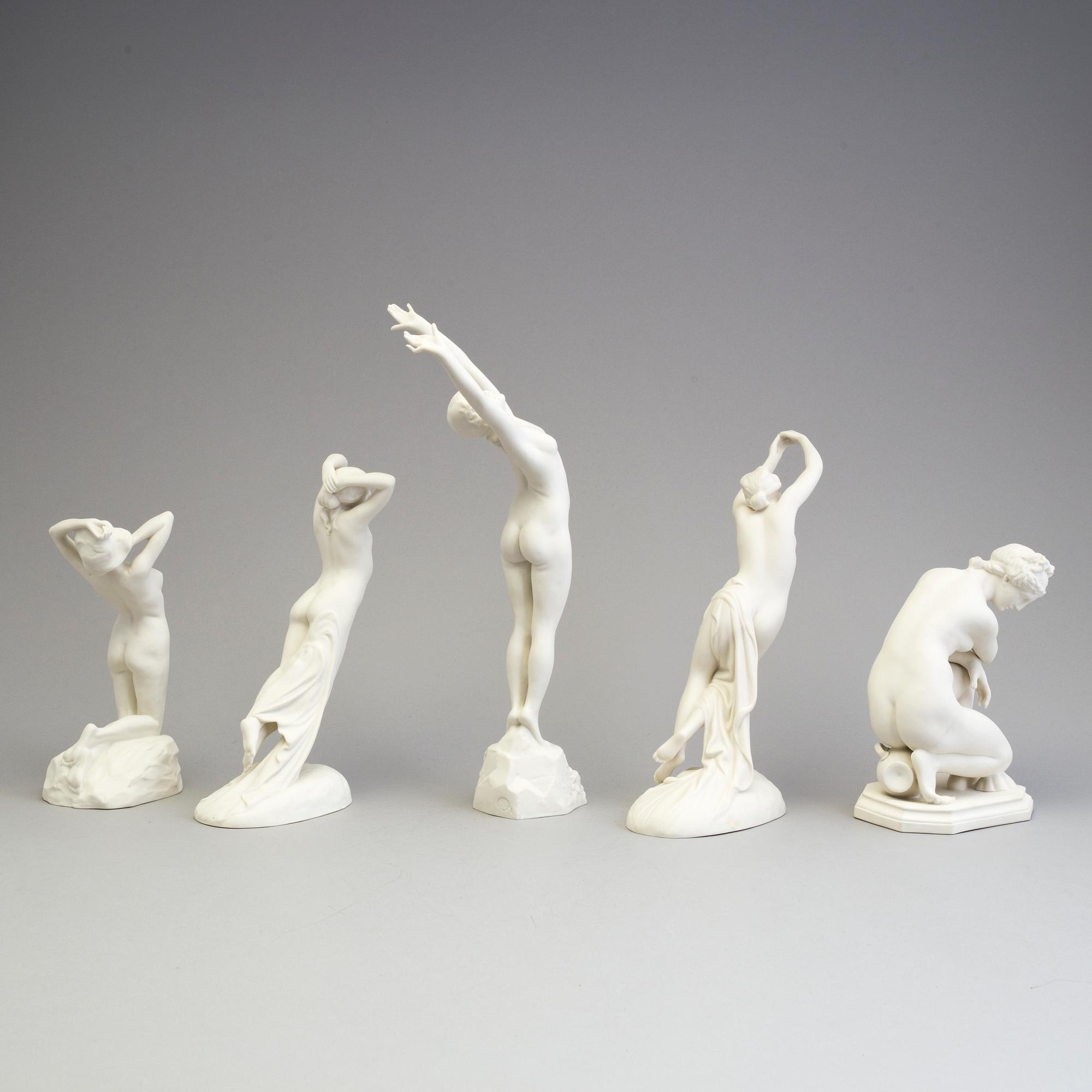 FIVE PARIAN FIGURES, Gustavsberg 1915- 1922.