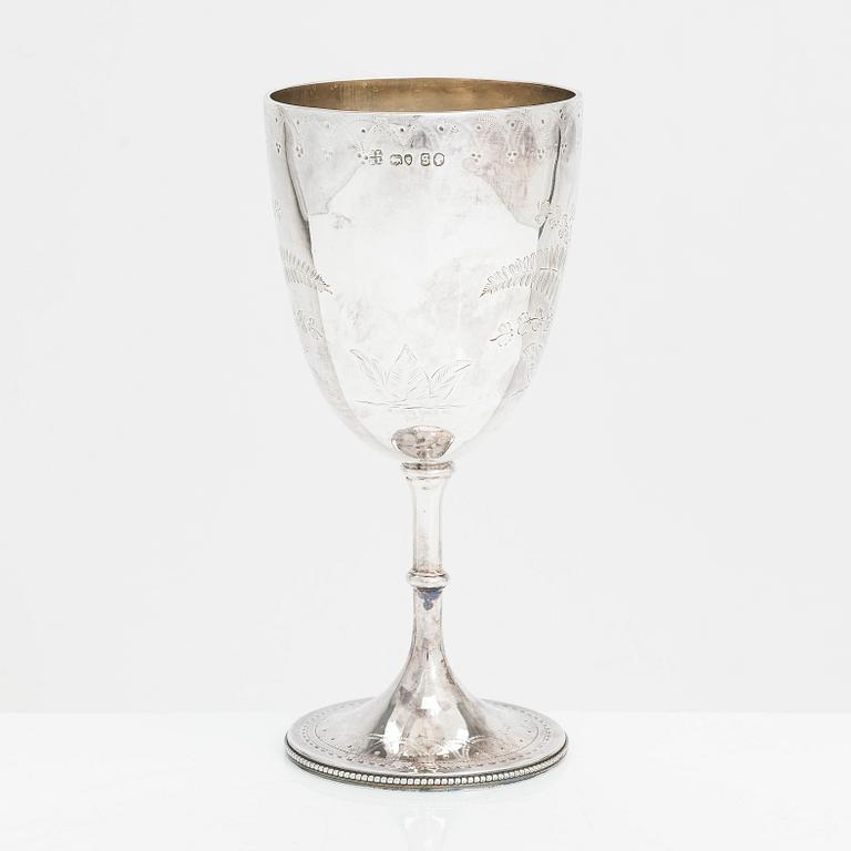 H J Lias & Son, a sterling silver goblet, London 1873.