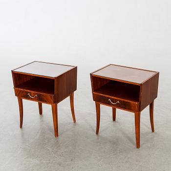 Sängbord, ett par, 1950-tal.