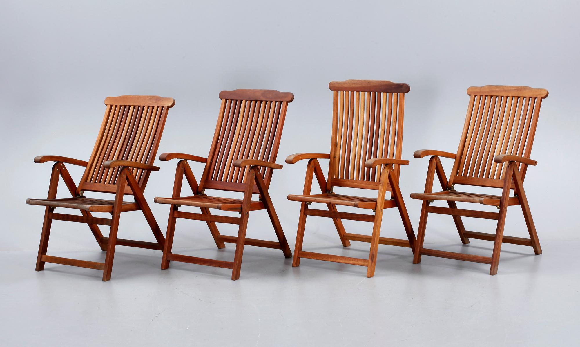 TRÄDGÅRDSSTOLAR, 4 st, Scandinavian Design Jutlandia, 1900-talets andra hälft.