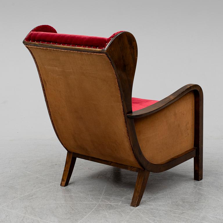 WILHELM KNOLL, an easy chair from Knolls Moderna Möbler, 1930's.