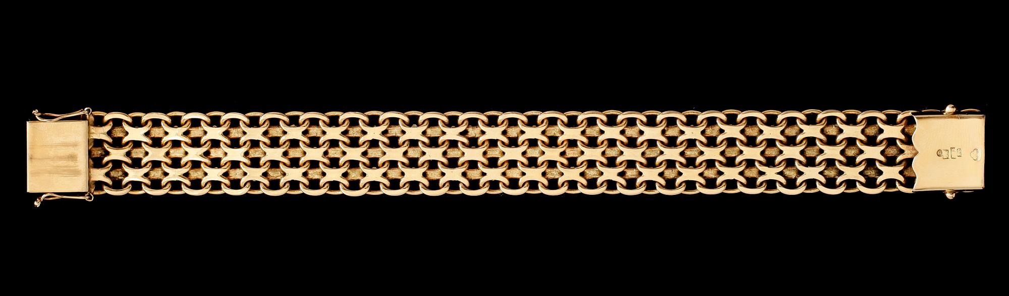 ARMBAND, 18K rött och vitt guld. Vikt 56 ca g.