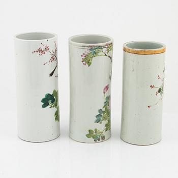 A set of three Chinese vases, 20th Century.