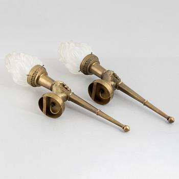 Vägglampor, ett par, Atelier Petitot, 1900-talets mitt.