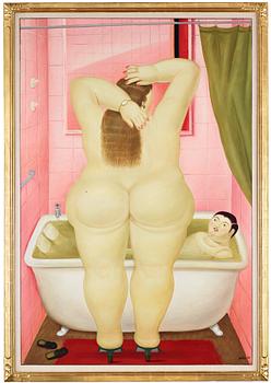 Fernando Botero, "The bathroom/El cuarto de baño".