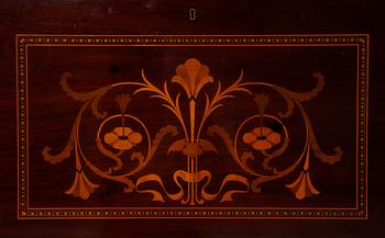 VITRINSKÅP, empirestil, brickmärkt "FRA MAGASIN DU NORDS MÖBELFABRIK & KUNSTSNEDKERI KIÖBENHAVN".